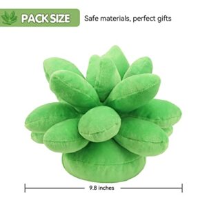 3D Succulents Cactus Pillow, Decorative Green Throw Pillows for Bed, Cute Pillows Succulent Pillow Plant Pillow for Bedroom Aesthetic Pillows Home Décor Gift for Garden Green Lovers 9.8 inches(b)