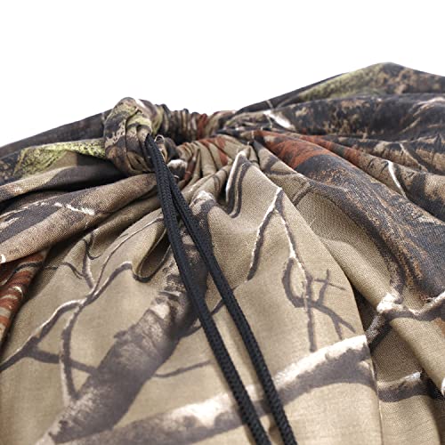 VISI-ONE Realtree All Purpose Camo Heavy Duty Large Laundry Bags 1 Pack 27" x 27" Inch Drawstring Travel Organizer Bag Hamper Basket Camp Home Dorm Tear Resistant Dirty Cloth Storage Camouflage