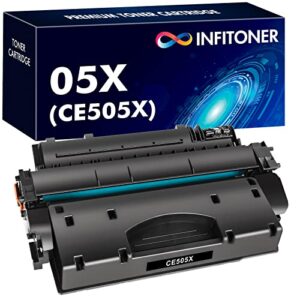ce505x 05x toner cartridge compatible replacement for hp ce505x 05x toner cartridge for hp p2055 p2055dn p2055d p2055x p2050 high yield printer black 1 pack