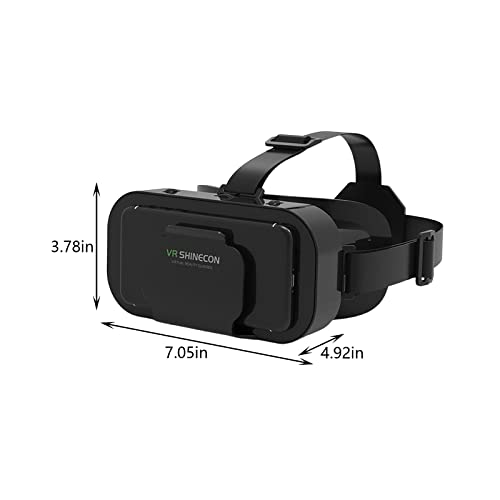 2022 Portable Vr Glasses Helmet 3D Glasses Virtual Reality for Smart Phone Headset Binoculars Video Game Movies Compatible with 4.0-7.0'' Smartphone 1Pcs