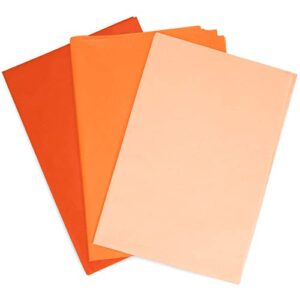 mr five 60 sheets gift tissue paper bulk,20" x 14",tissue paper for gift bags,diy and crafts,gift wrapping tissue paper for fall halloween birthday wedding holiday, 3 colors (orange)