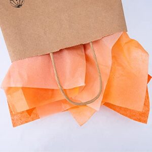 MR FIVE 60 Sheets Gift Tissue Paper Bulk,20" x 14",Tissue Paper for Gift Bags,DIY and Crafts,Gift Wrapping Tissue Paper for Fall Halloween Birthday Wedding Holiday, 3 Colors (Orange)