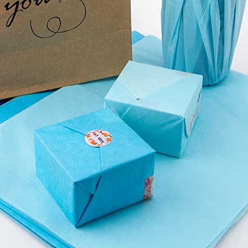 MR FIVE 60 Sheets Gift Tissue Paper Bulk,20" x 14",Blue Tissue Paper for Gift Bags,Gift Wrapping Tissue Paper for Easter Halloween Birthday Wedding Baby Shower Christmas, 3 Colors (Blue)