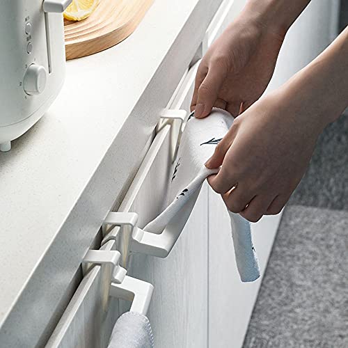 Modern Kitchen Over Cabinet Plastic Towel Bar Rack, Hang on Inside or Outside of Doors, Storage and Organization for Hand and Dish Towels, Rag(1pcs)