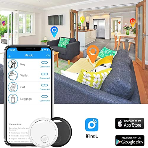 4 Pack Bluetooth Anti-Lost Device Smart Item Locator Alarm Tracker Wallet Mobile Phone Two-Way Voice pet Elderly Anti-Lost Device Key Chain