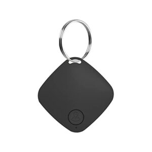 Smart GPS Locator Portable Tracking Bluetooth 5.0 Anti-Lost Device Two-Way Alarm Tracker with Keychain for Pets, Keys, Wallet, Small Items, Remote Control Selfie, Black