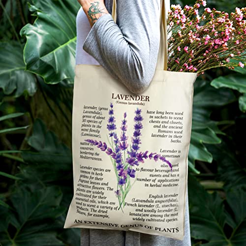 8 Pcs Canvas Tote Bag Floral Makeup Bag Set Botanical Shopping Bag for Grocery with Metal Zipper Cosmetic Travel Toiletry Bag Large Aesthetic Flower Tote Bag for Women Girl Student Teacher Gift