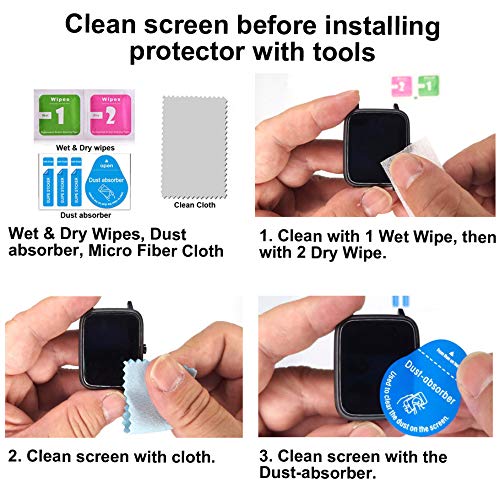smaate 3D Screen Protector for i13, Compatible with Luoba i13 1.69” and TOZDTO BOFIDAR KAKTIN I13 1.7” Smartwatch, 3-Pack