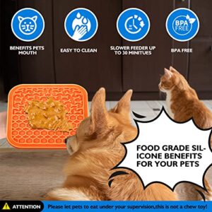 3 Pack Lick Mat for Dogs and Cats, Dog Slow Feeder Dowl Mat for Bathing Grooming Nailing Trimming, Food-Grade, Non-Toxic Dog Feeding Mat, Licking Pad for Dogs Cats