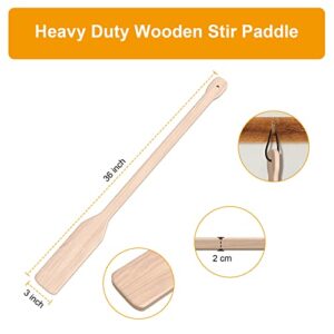 36 inch Large Wooden Mixing Stirring Paddle-Kitchen Accessories,Wood Mash Spoon for Cooking in Big Pot and Stockpots