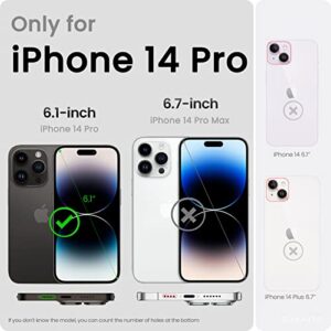 ORNARTO Compatible with iPhone 14 Pro Case 6.1, Slim Liquid Silicone 3 Layers Full Covered Soft Gel Rubber Phone Case Protective Cover with Microfiber Lining 6.1 inch-Black