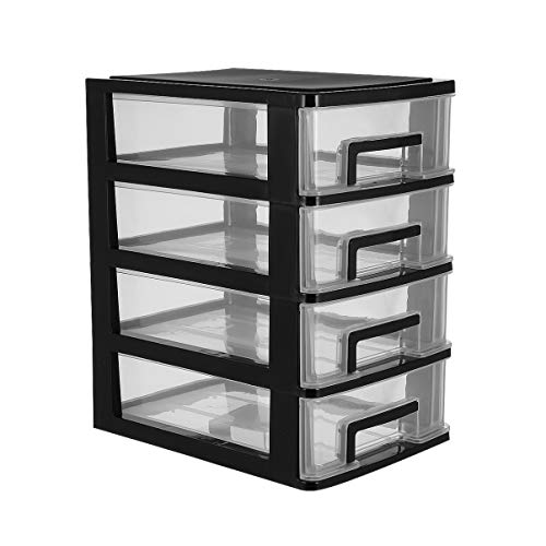 NOLITOY Four- Layer Storage Cabinet Drawer Type Closet Plastic Organizer Shelf Household Storage Rack Jewelry Storage Box for Home Office Storage Box Bedroom Storage Cabinet