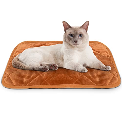 AUPETEK Self-Warming Cat Bed Indoor/Outdoor Super Soft Self Heating Pet Mat Washable Thermal Pad for Cat & Dog……