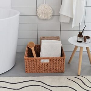 GRANNY SAYS Bundle of 1-Pack Jumbo Woven Storage Baskets & 2-Pack Small Shelf Storage Baskets