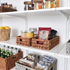GRANNY SAYS Bundle of 1-Pack Jumbo Woven Storage Baskets & 2-Pack Small Shelf Storage Baskets