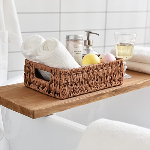 GRANNY SAYS Bundle of 1-Pack Jumbo Woven Storage Baskets & 2-Pack Small Shelf Storage Baskets