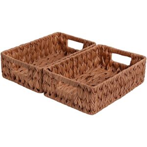 GRANNY SAYS Bundle of 1-Pack Jumbo Woven Storage Baskets & 2-Pack Small Shelf Storage Baskets