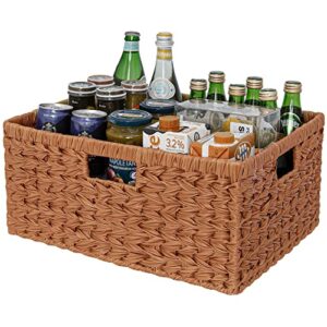 GRANNY SAYS Bundle of 1-Pack Jumbo Woven Storage Baskets & 2-Pack Small Shelf Storage Baskets