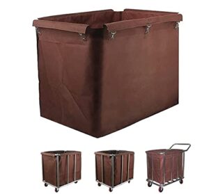 beilihe detachable cloth bags for laundry cart, replacement liner bag for rectangular, waterproof oxford cloth storage bags for 400l commercial basket trolley (color : brown)