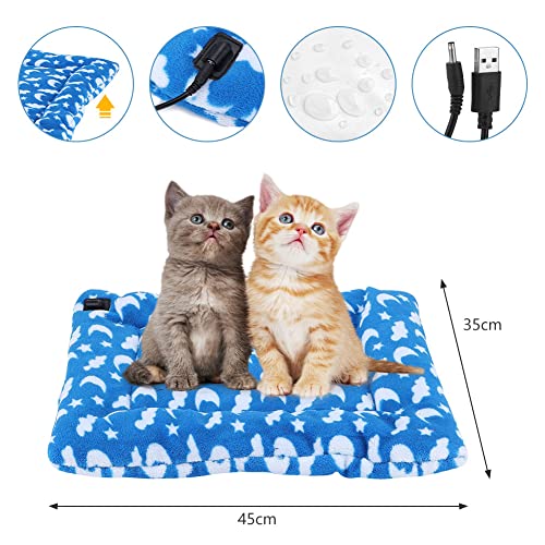 SEGMINISMART Pet Electric Heating Pad,Dog Heat Mat,2023 New Electric Pet Heated Bed Mat,Constant Heating Electric Heated Mat,Temperature Adjustable,Washable Heating Blanket Pad for Dogs and Cats