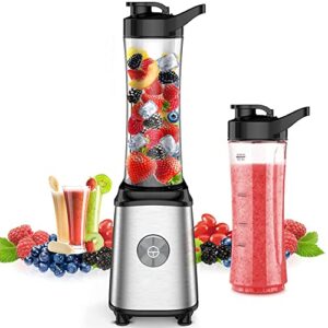 single serve blender, personal blender for smoothies and shakes, smoothies blender with an tritan bpa-free 20oz travel bottle