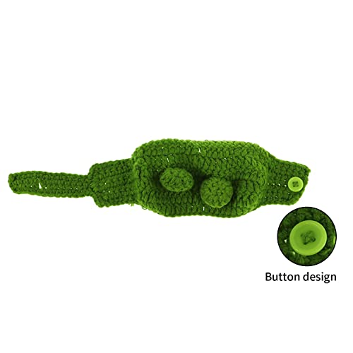 Toysructin Pet Cat Dog Costume Hat, Funny Frog Shape Weaving Cap Pets Grooming Accessories for Small Medium Large Cats Dogs, Handmade Knitted Big Eye Frog Headband for Kitten Puppy Halloween Cosplay