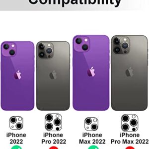 POROLIR [3 Pack Compatible for iPhone 14 Plus ＆ iPhone 14 Camera Lens Protector 9H Tempered Glass, Anti-Scratch, Ultra HD, Case Friendly Camera Covers for iPhone 14 6.1" and iPhone 14 Plus 6.7"