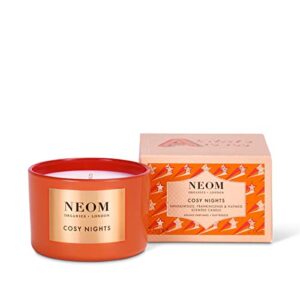neom- cosy nights luxury scented candle- travel size | sandalwood, frankincense & nutmeg | essential oil aromatherapy candle | gift (travel size)
