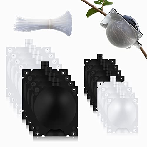 SupKing Half Black Half Transparent Plant Rooting Propagation Ball,Air Layering Kit,Assisted Cutting Rooting,Reusable Plant Rooting Device,High Pressure Ball Grafting Device Root box for Plants Rose.(8pack)