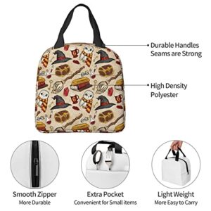 SignCooy Lunch Box Insulated Lunch Bag - Tough & Spacious Reusable Adults Tote Bag For Men,Women, Boys,Girls, Yellow, 8x8.5x5in