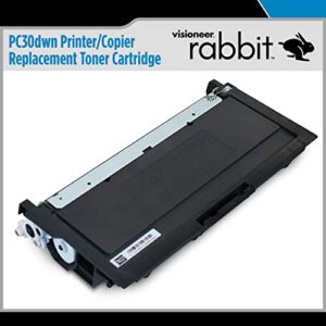 Visioneer Printer Toner Cartridge, Replacement Laser Printer Toner Refill Cartridge for Rabbit PC30dwn Laser Printer / Copy Machine, 3,000 Page Yield