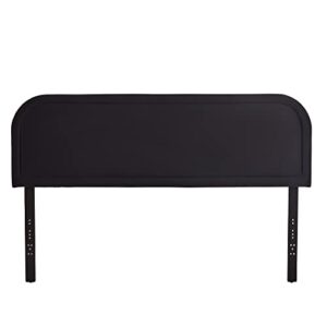 Edenbrook Miller Low Profile, Performance Velvet Headboard for Full Size Bed-Black Upholstered Full Headboard