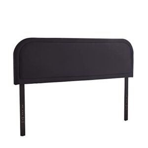 Edenbrook Miller Low Profile, Performance Velvet Headboard for Full Size Bed-Black Upholstered Full Headboard