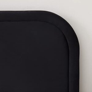 Edenbrook Miller Low Profile, Performance Velvet Headboard for Full Size Bed-Black Upholstered Full Headboard