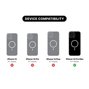 PopSockets iPhone 14 Pro Max Case with Phone Grip and Slide Compatible with MagSafe, Wireless Charging Compatible - Clear