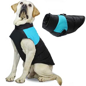 doggiekit dog winter coat-windproof cozy dogs jacket warm vest for cold weather,waterproof soft padded pet clothes with dual d-ring apparel for puppy small medium large dogs