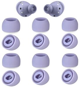 12 pieces replacement galaxy buds pro ear tips,3 size s/m/l silicone earbud covers fit in case compatible with samsung galaxy buds pro teemade flexible earbuds wing silicone rubber (phantom black)