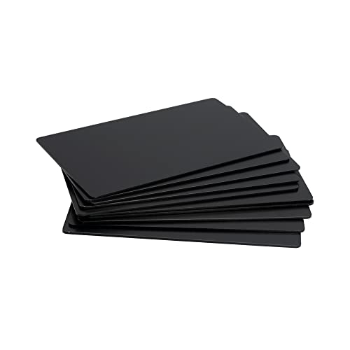 StayMax Anodized Aluminum Business Cards Blanks Metal Engraving Sheets Aluminum Blanks 10 Pack (Black)