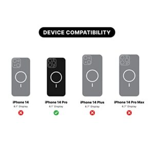 PopSockets iPhone 14 Pro Case with Phone Grip and Slide Compatible with MagSafe, Wireless Charging Compatible- Aura