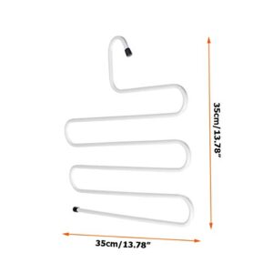 SGerste 5 Tiers S Shaped Pants Clothes Hanger Iron Trouser Closet Organizer Space Saving