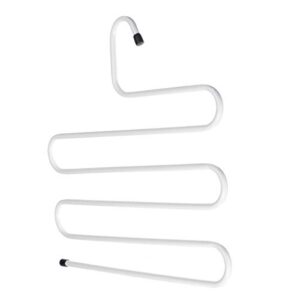 SGerste 5 Tiers S Shaped Pants Clothes Hanger Iron Trouser Closet Organizer Space Saving