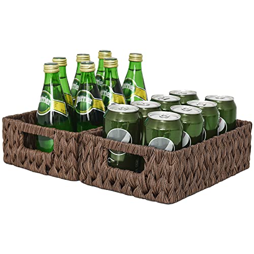 GRANNY SAYS Bundle of 3 Sets Wicker Storage Baskets for Organizing Home