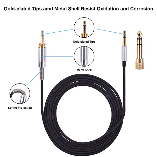 Asobilor Custom One Pro Replacement Cable Cord for Beyerdynamic Custom One Pro/Pro Plus Headphones with 6.35mm Adapter(6.6Ft / 2m)