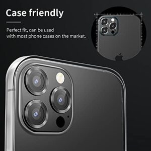 Hoerrye for iPhone 14 Pro Max & 14 Pro Camera Lens Protector - Easy Install, Case-Friendly, Ultra-Thin, Military-Grade Protection for Clear Photos - Black