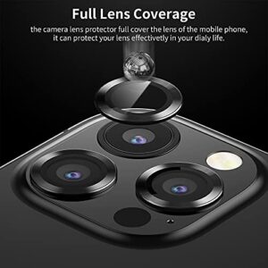 Hoerrye for iPhone 14 Pro Max & 14 Pro Camera Lens Protector - Easy Install, Case-Friendly, Ultra-Thin, Military-Grade Protection for Clear Photos - Black