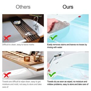 Bathtub Tray,31" Clear Acrylic Bathtub Caddy Tray Bath Tray with Gold Handle,Luxury Bathtub Tray,Bathroom Tray Tub Rack,Table Caddy Tray,Bathroom Accessories for Home Spa,Luxury Gift for Women