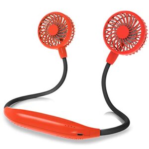panergy portable neck fan, 2600mah battery operated handfree design wearable fan with 6 speeds strong wind, 360° adjustable high flexibility personal fan for outdoor travel home office