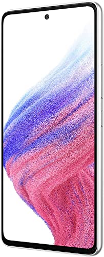 Samsung Galaxy A53 5G (SM-A536E/DS) Dual SIM,128 GB 6GB RAM, Factory Unlocked GSM, International Version - No Warranty - (Awesome White) (Renewed)