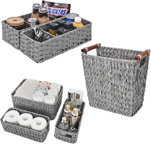 granny says bundle of 3 sets wicker storage baskets for organizing pantry room