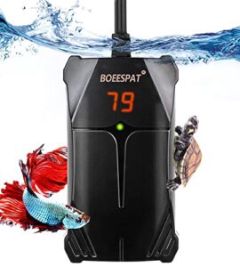boeespat small aquarium heater 50w fish tank heater for 5/10 gallon betta fish with led temperature controller and smart thermostat